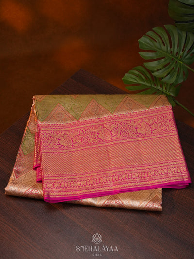 Multicolour Tissue Kanjivaram Silk Saree
