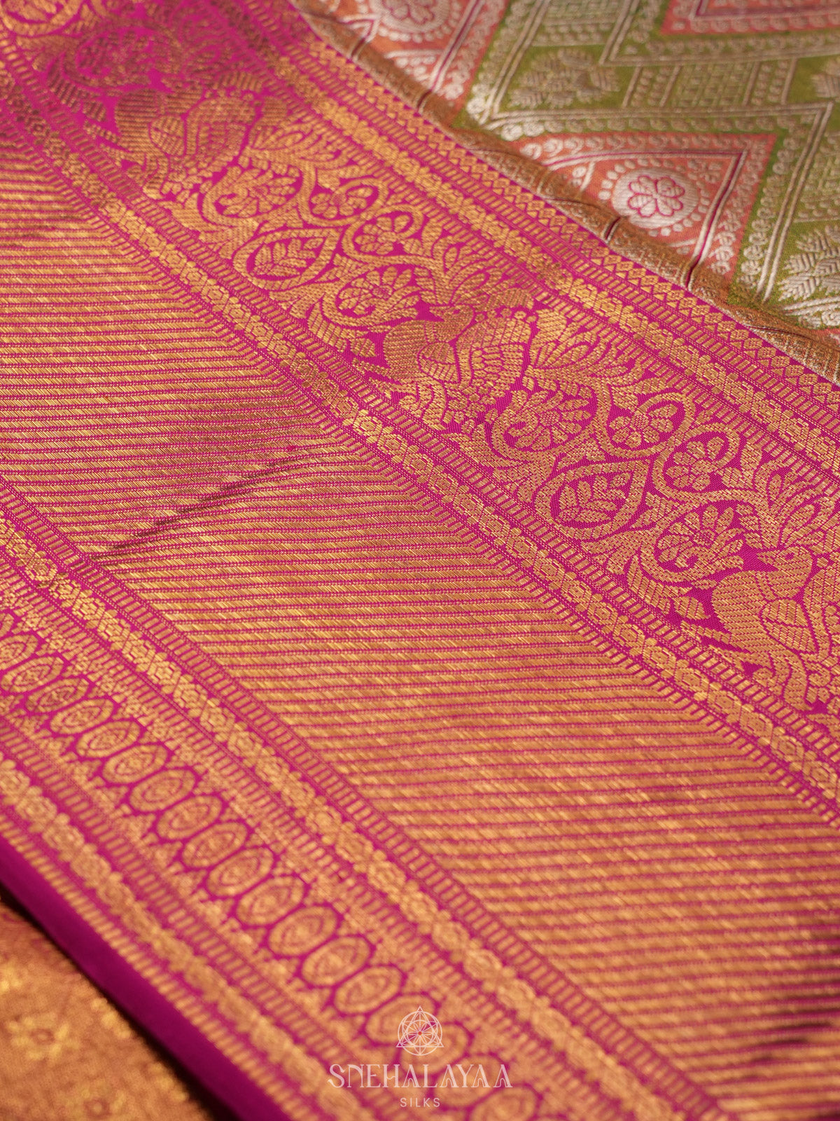 Multicolour Tissue Kanjivaram Silk Saree