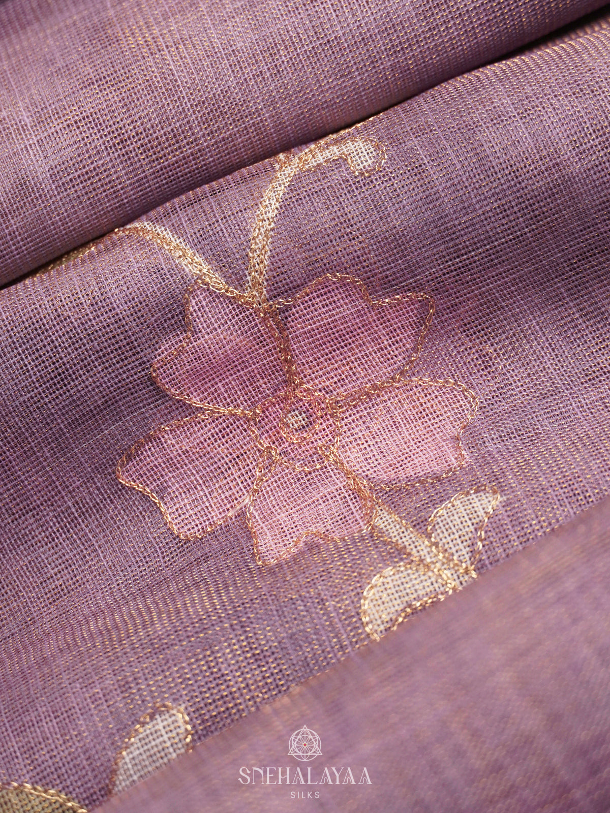 Plum Linen Saree