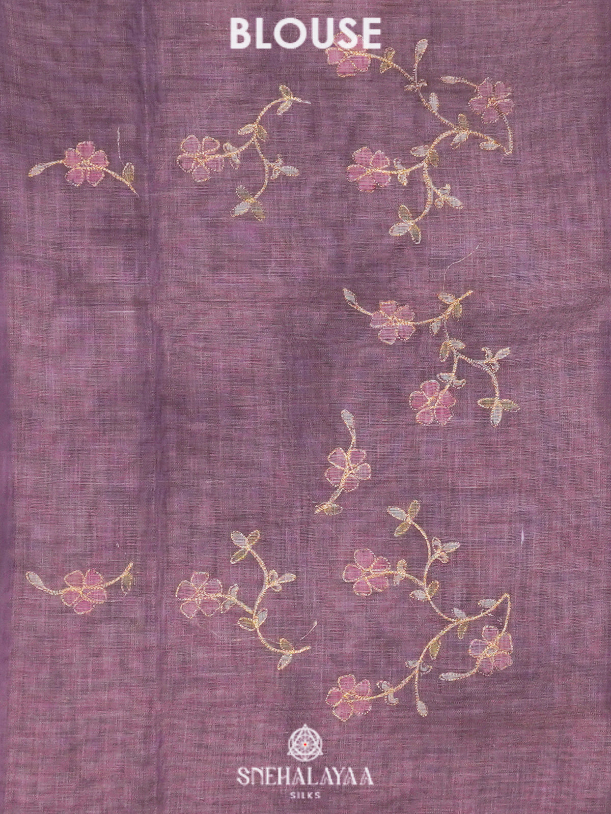 Plum Linen Saree