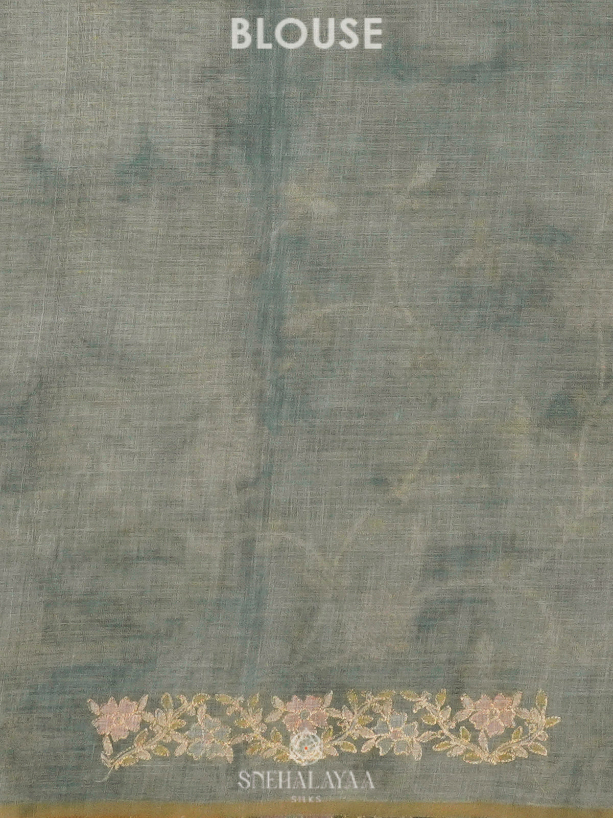 Pale Blue Linen Saree