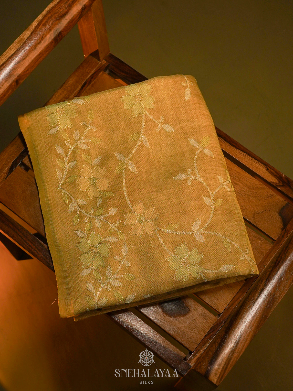 Pale Yellow Linen Saree