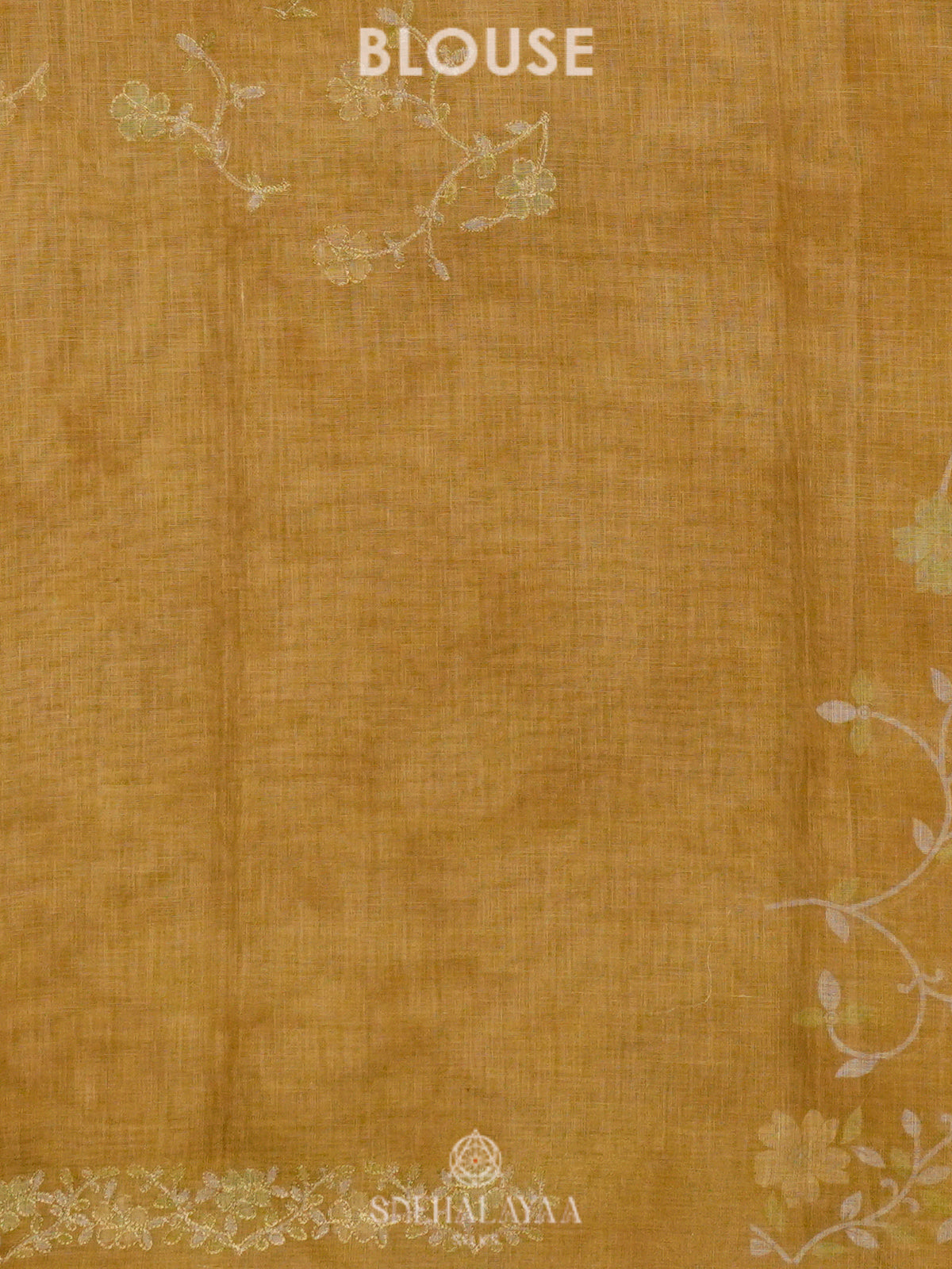Pale Yellow Linen Saree
