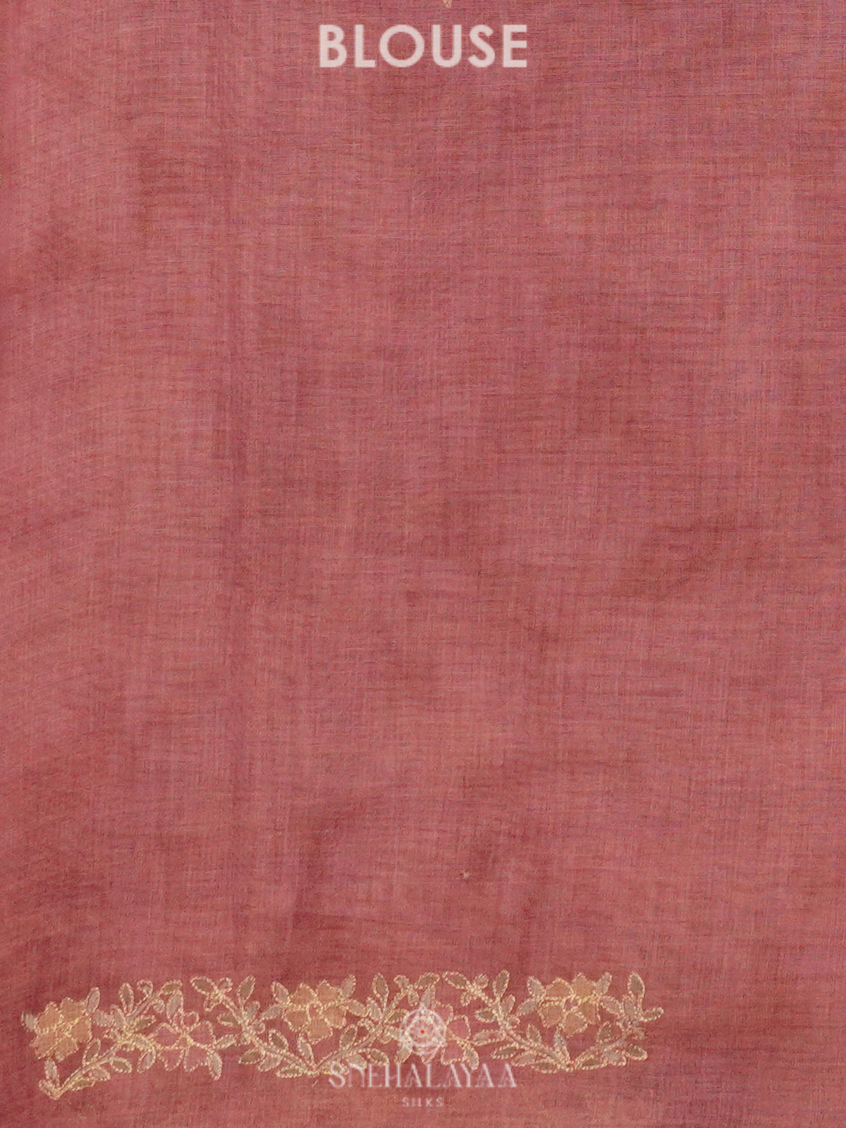 Pink Linen Saree