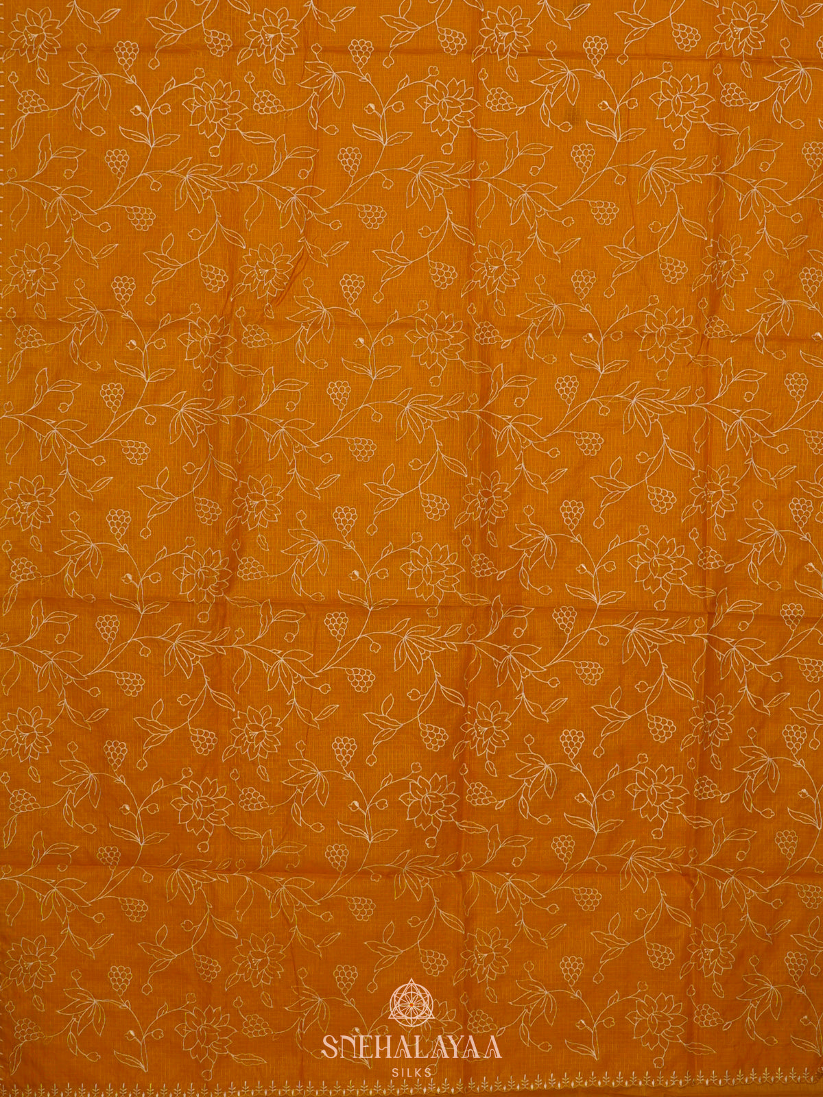 Mango Yellow Kota Saree