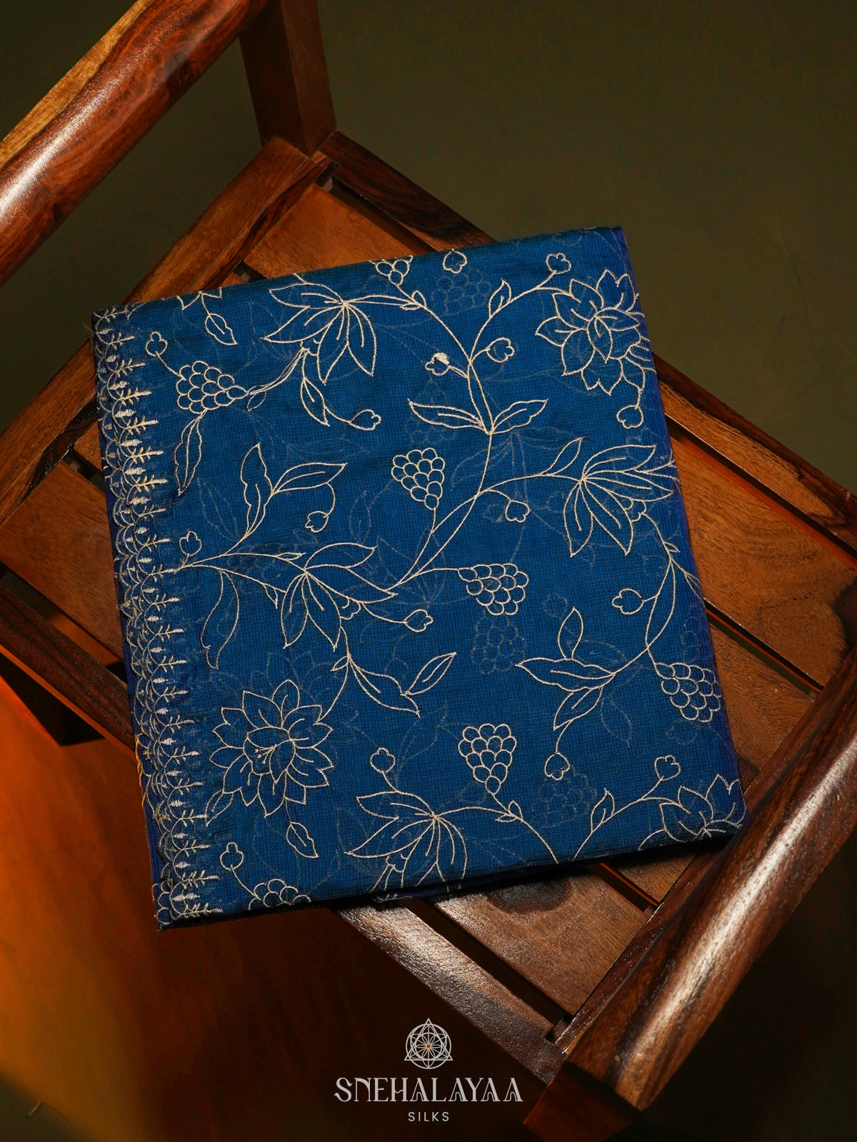 Navy Blue Kota Saree