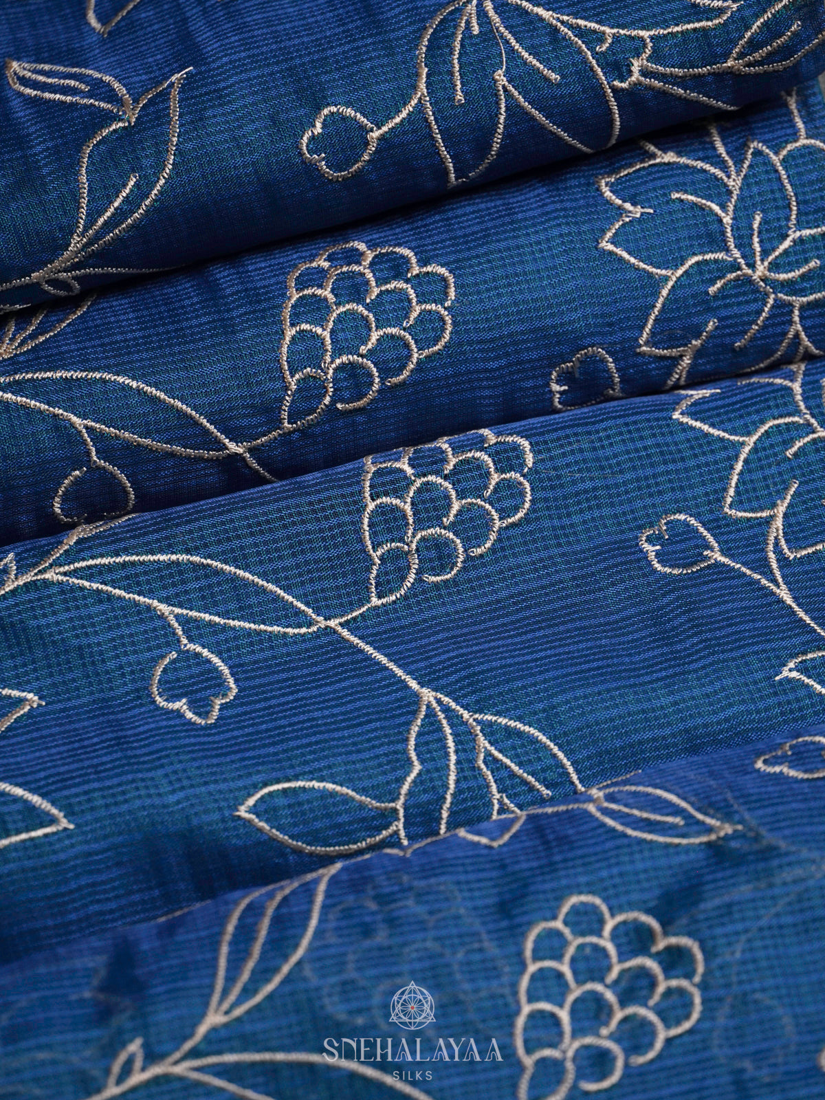 Navy Blue Kota Saree