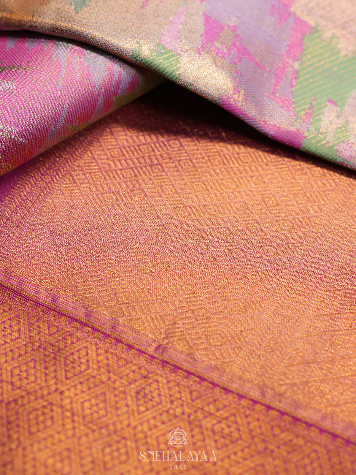 Multicolour Tissue Kanjivaram Silk Saree