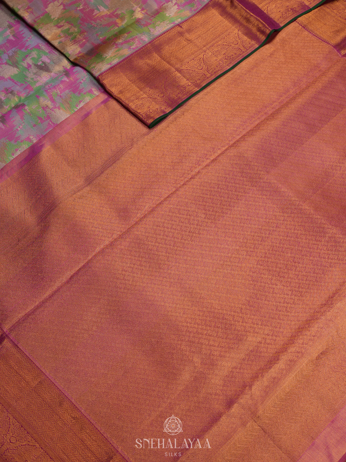 Multicolour Tissue Kanjivaram Silk Saree