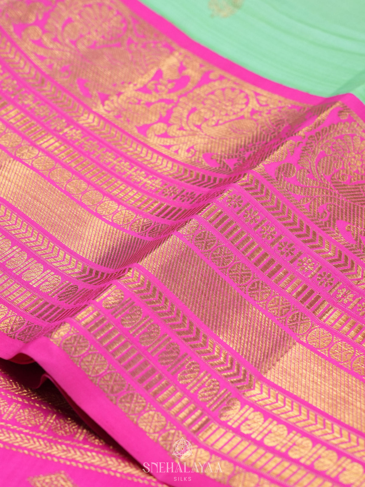 Teal Green Kanjivaram Silk Saree