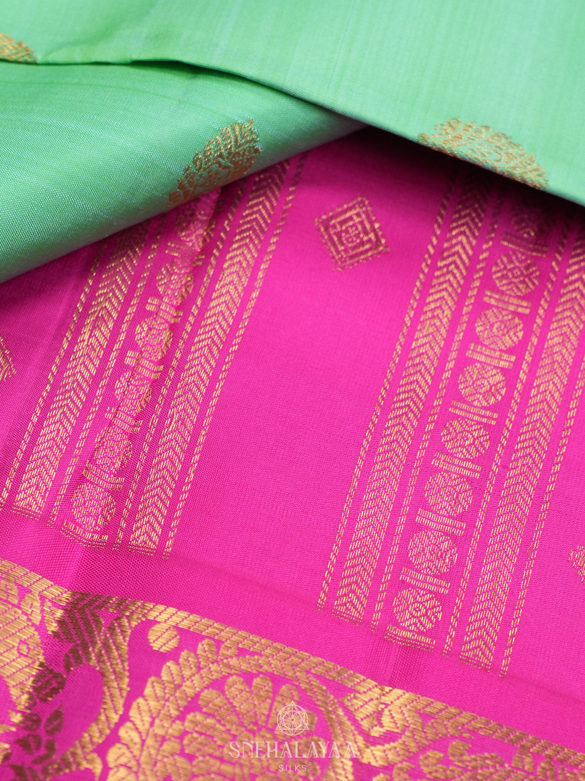 Teal Green Kanjivaram Silk Saree