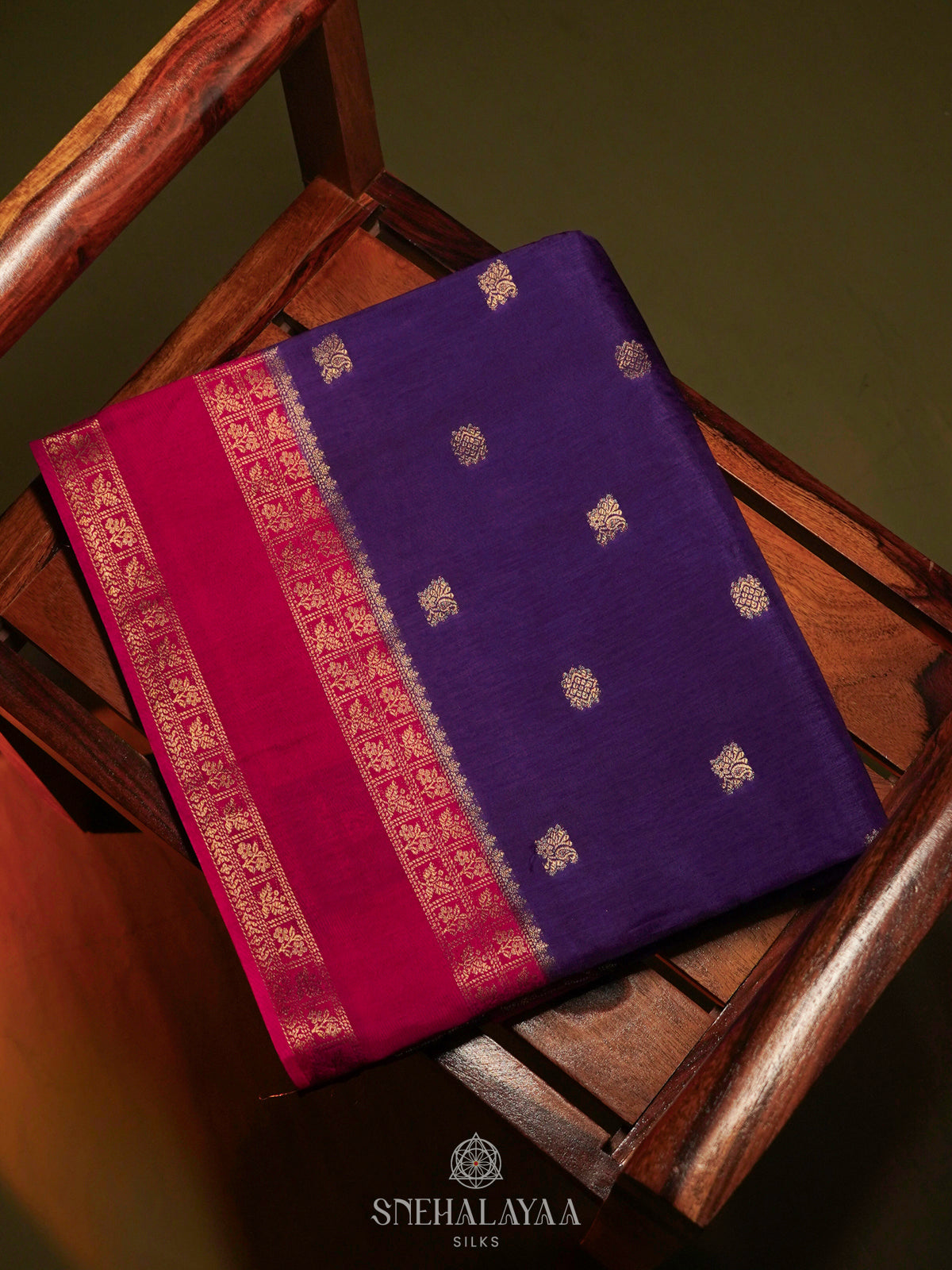 Purple Banaras Silk Saree