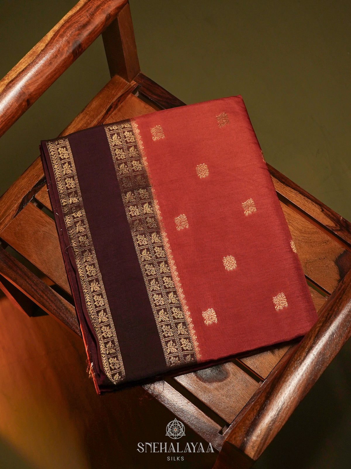 Peach Banaras Silk Saree