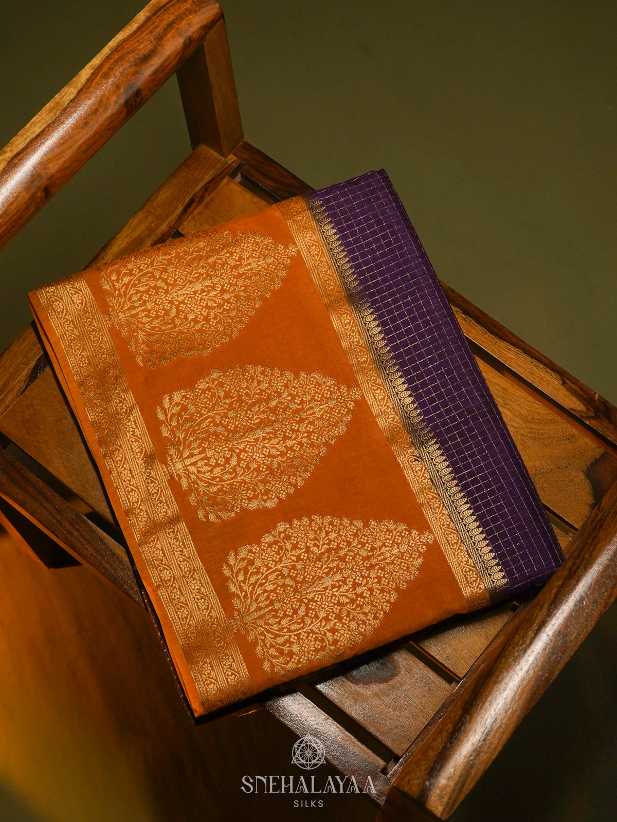 Purple Banaras Silk Saree