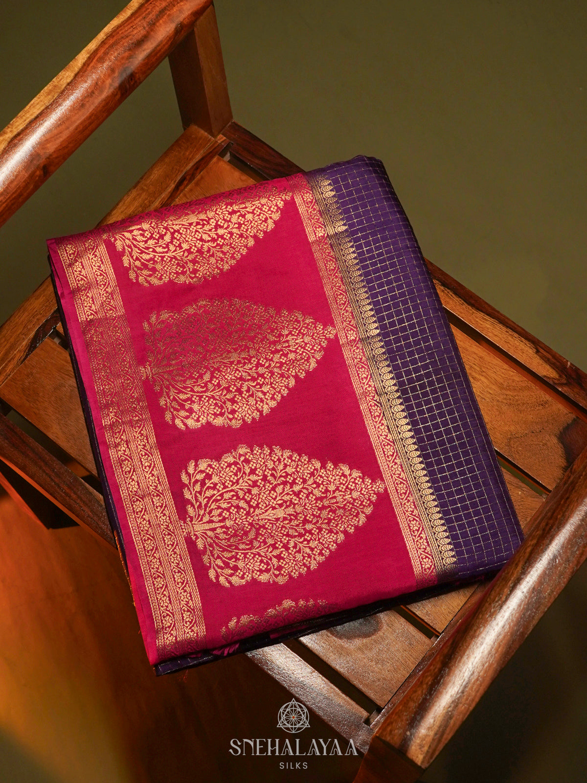 Purple Banaras Silk Saree