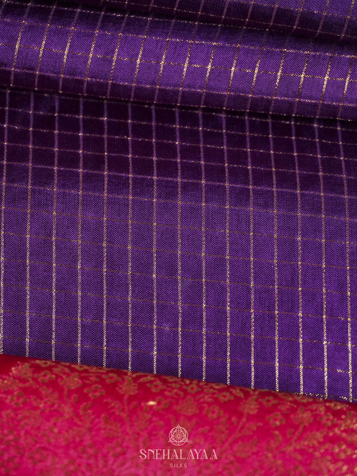 Purple Banaras Silk Saree