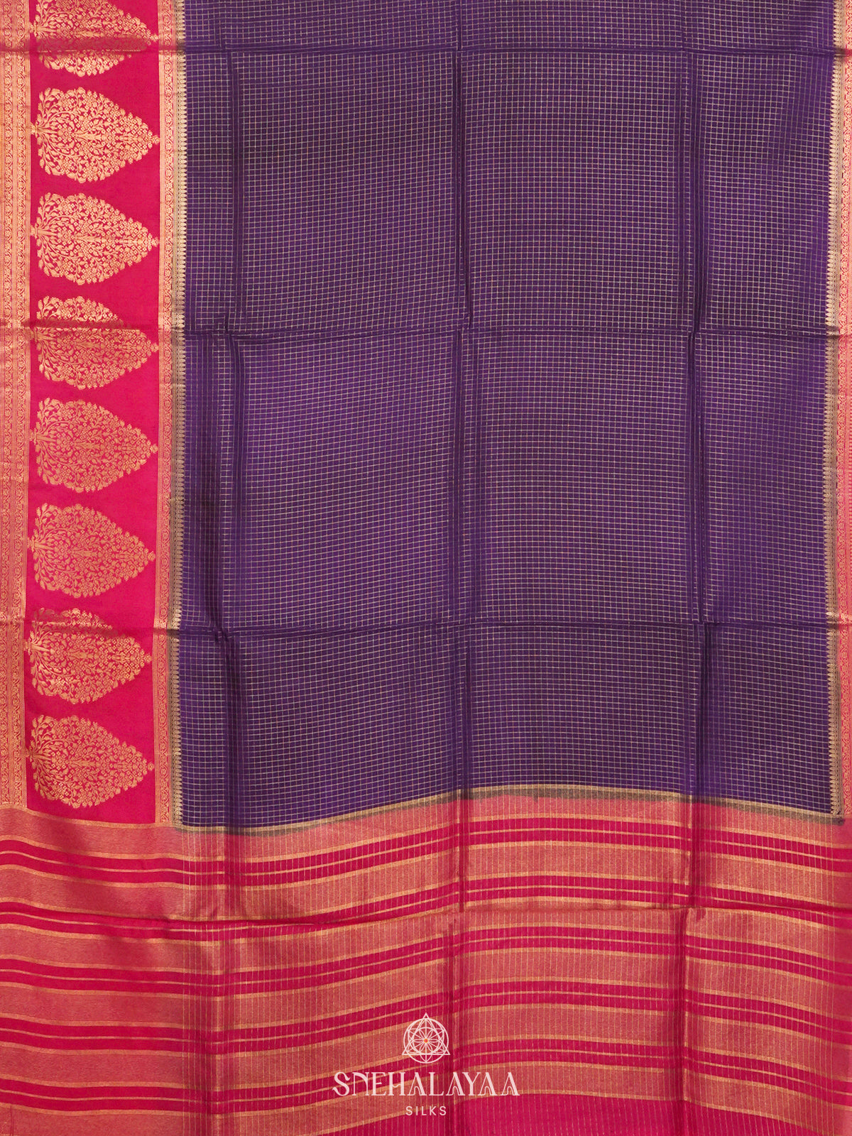 Purple Banaras Silk Saree