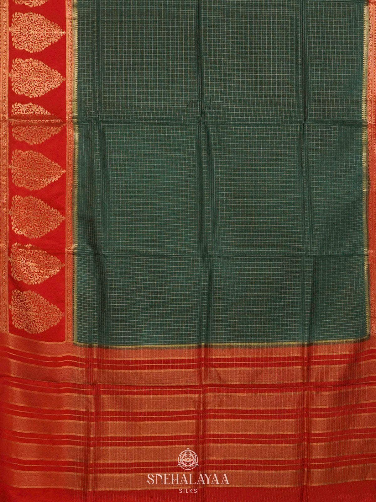 Forest Green Banaras Silk Saree