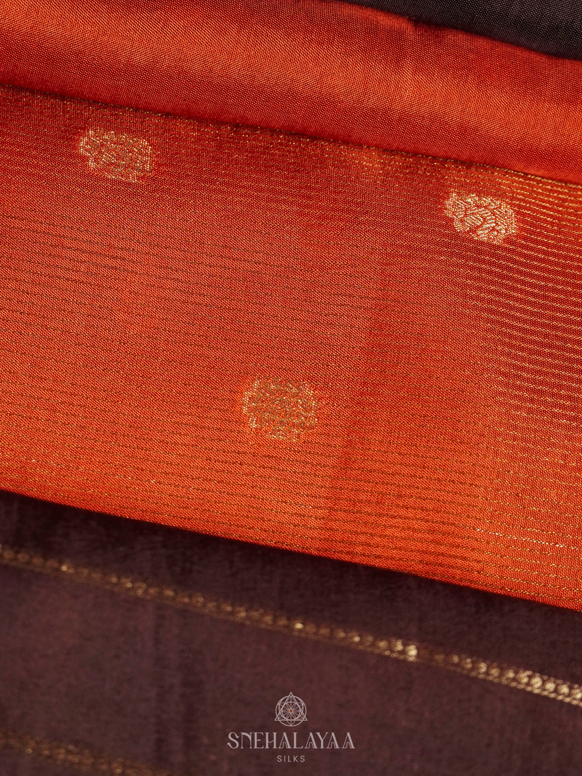 Orange Banaras Silk Saree