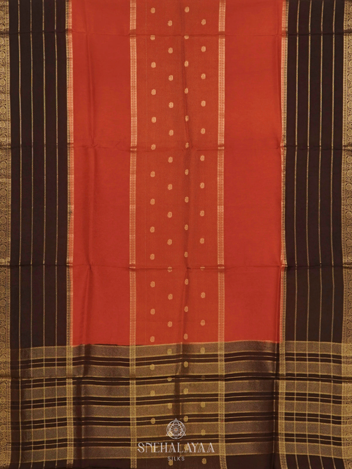 Orange Banaras Silk Saree