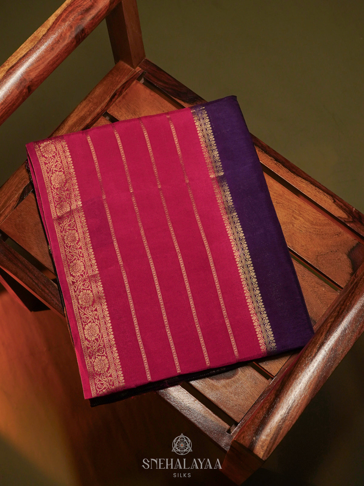 Purple Banaras Silk Saree