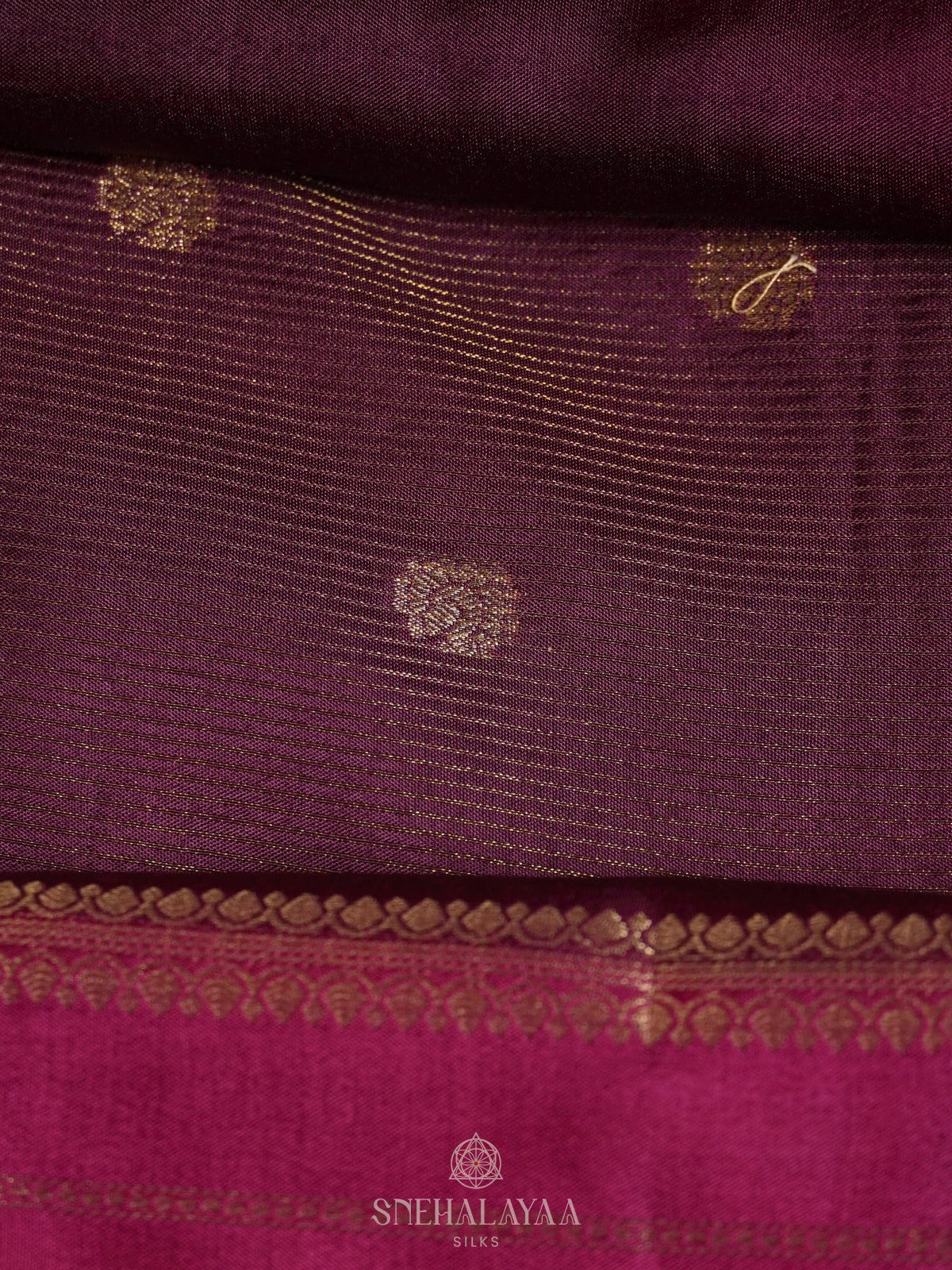 Burgundy Banaras Silk Saree