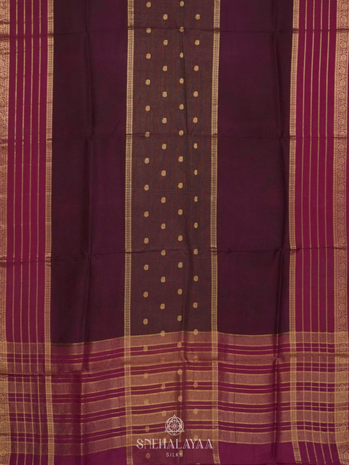 Burgundy Banaras Silk Saree