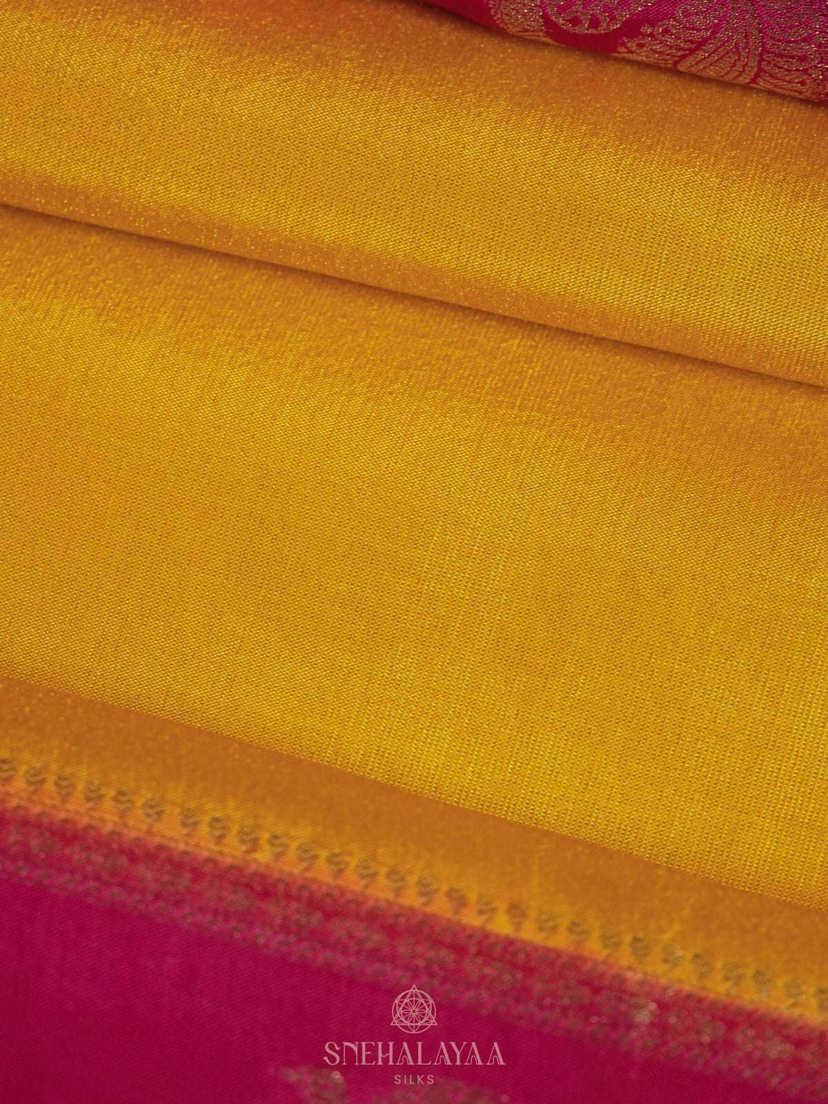 Mango Yellow Banaras Silk Saree