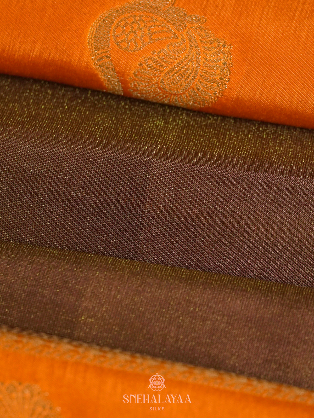 Brown Banaras Silk Saree