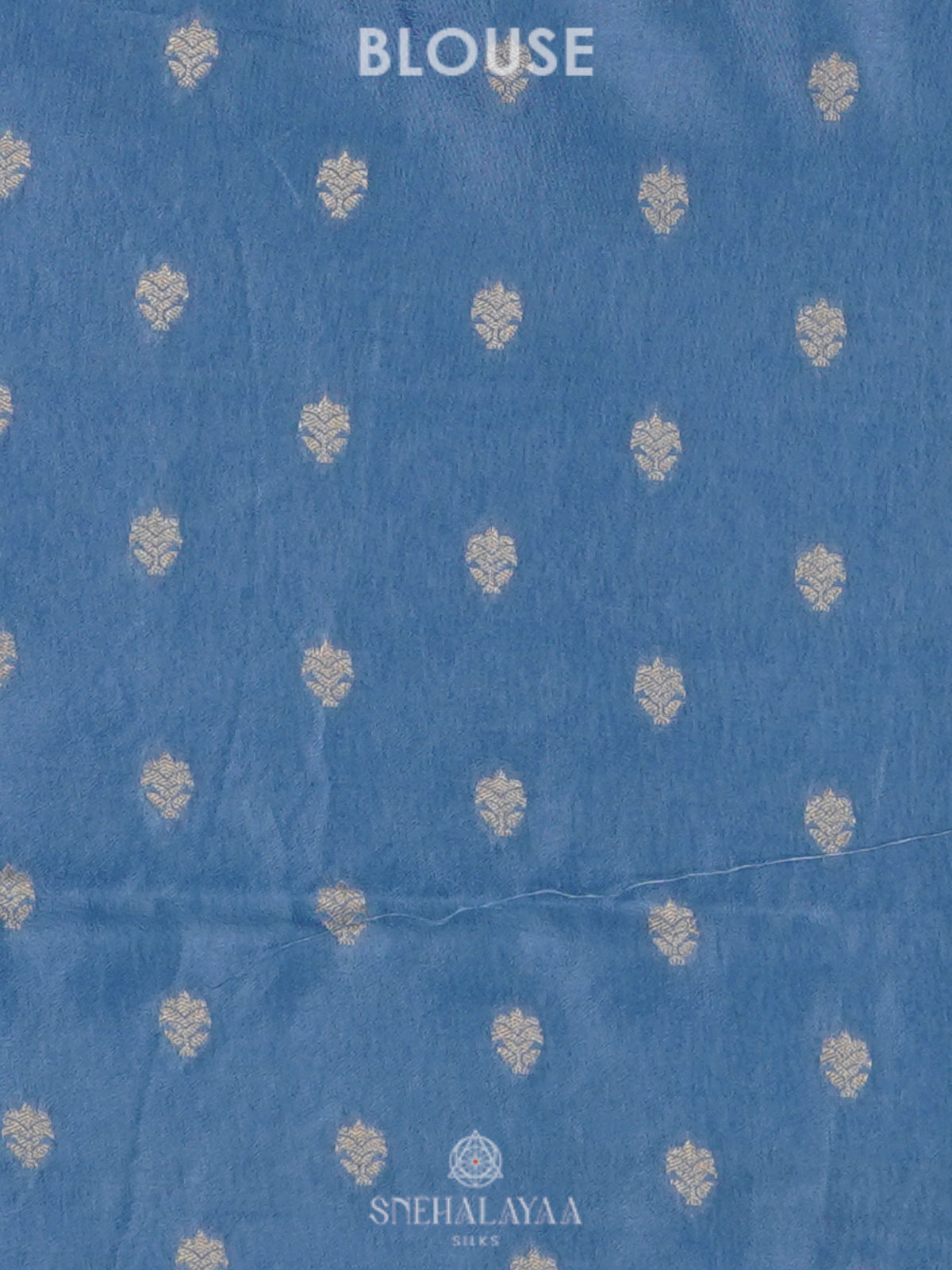 Sky Blue Banaras Silk Saree