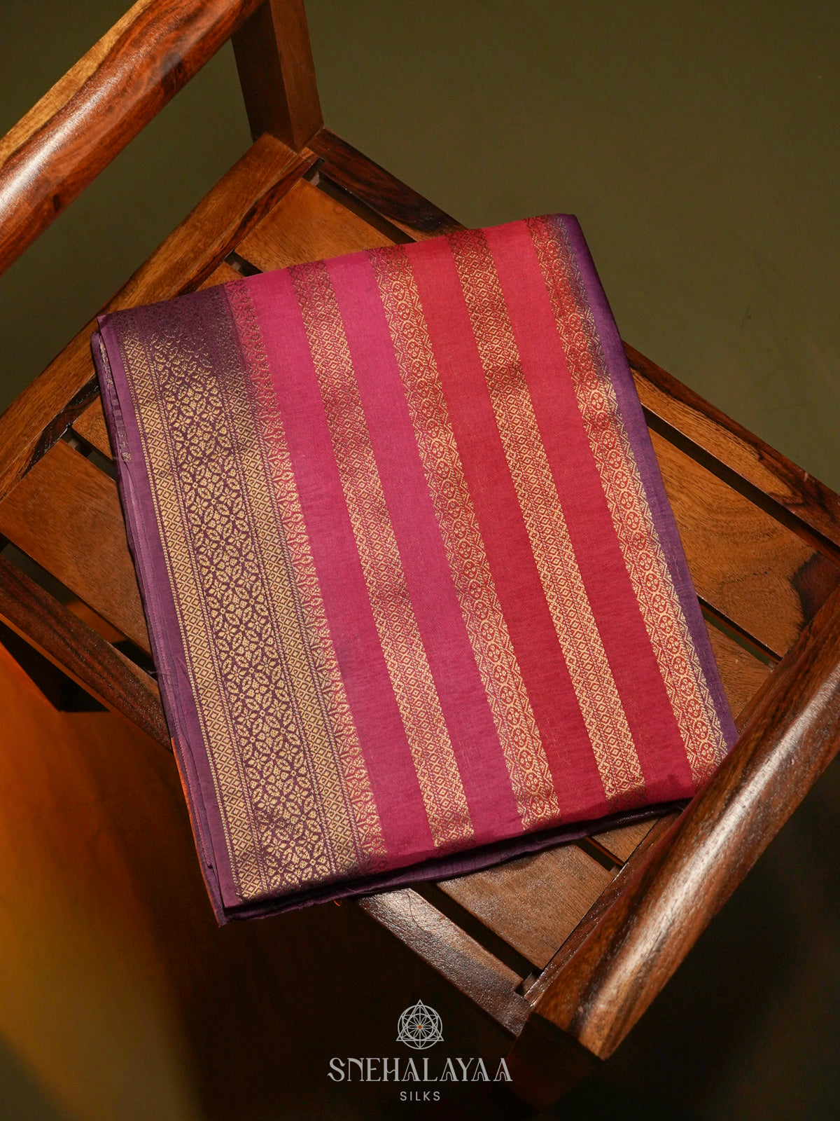 Lavender Banaras Silk Saree