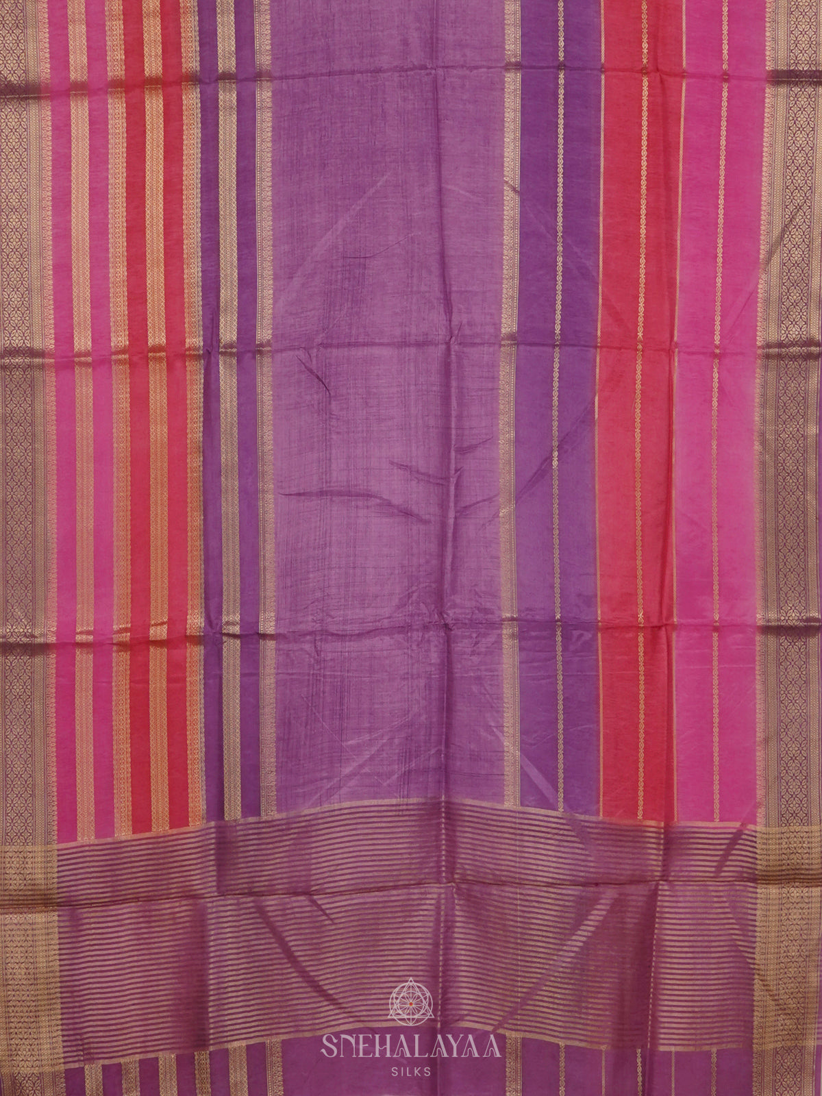 Lavender Banaras Silk Saree