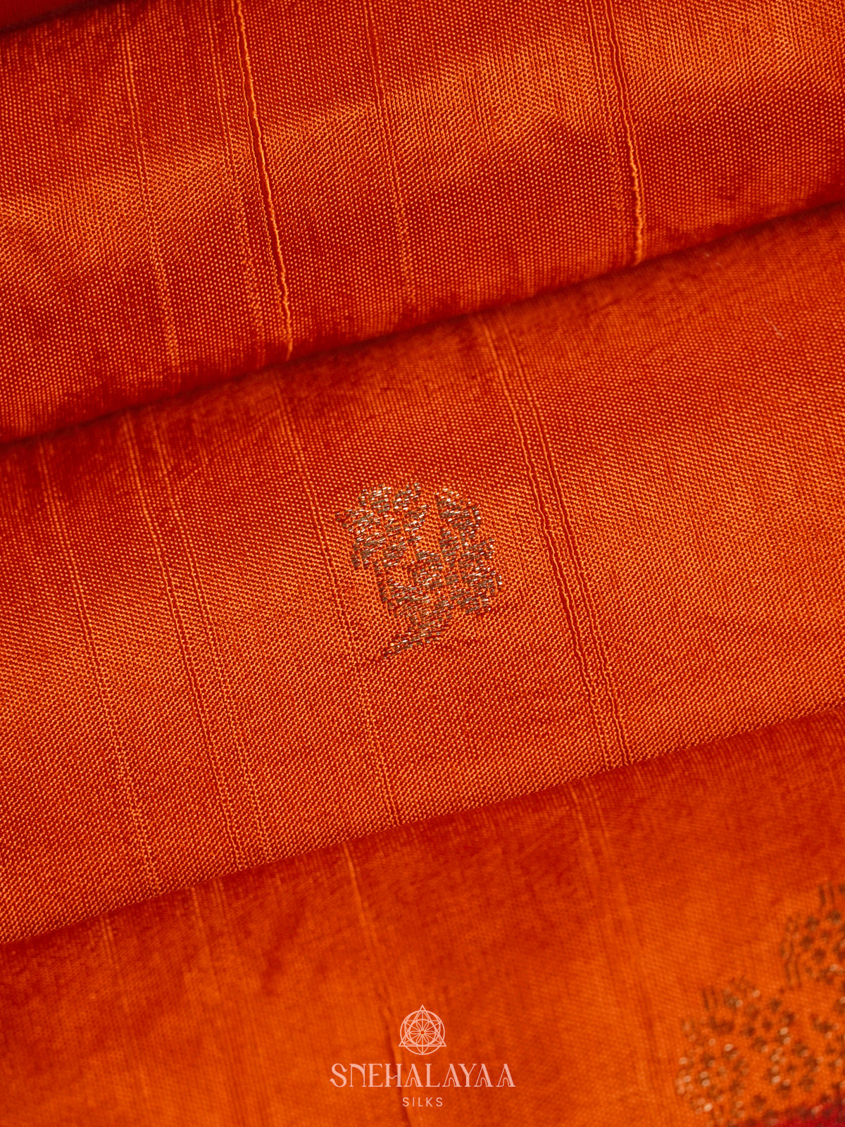 Orange Banaras Silk Saree