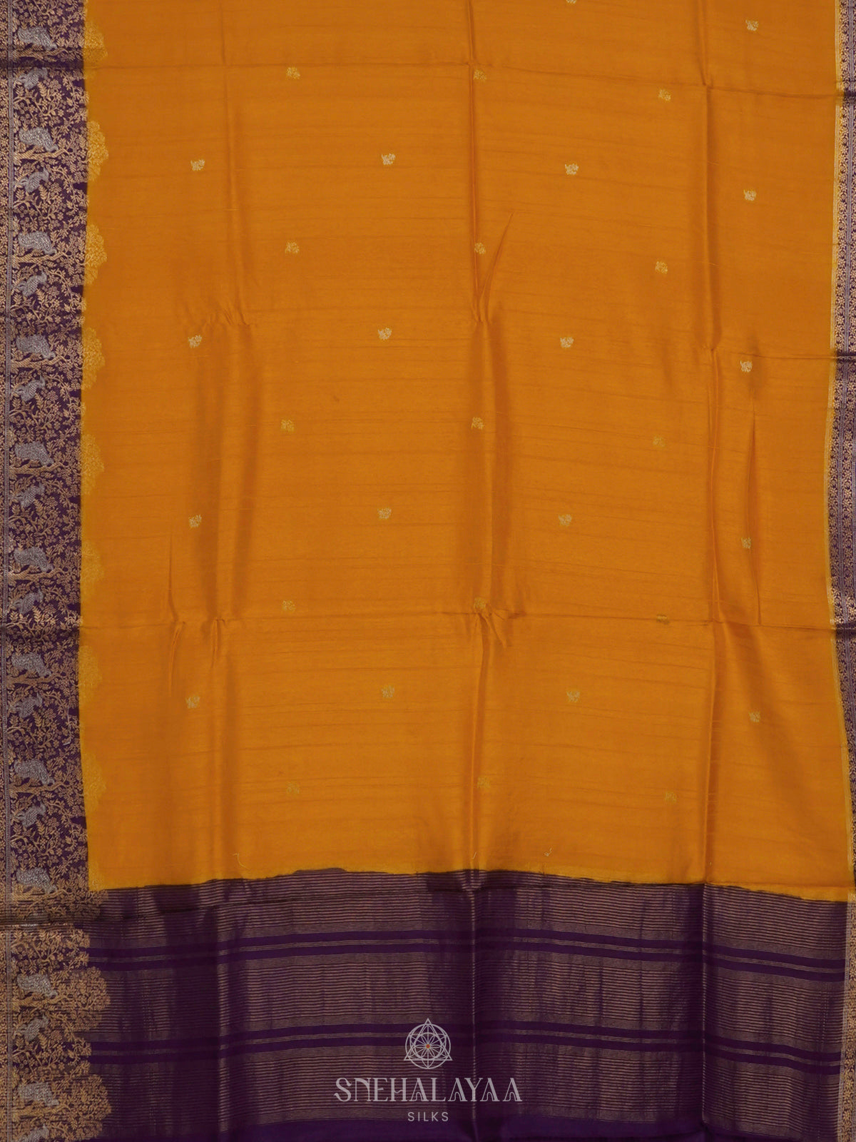 Mango Yellow Banaras Silk Saree