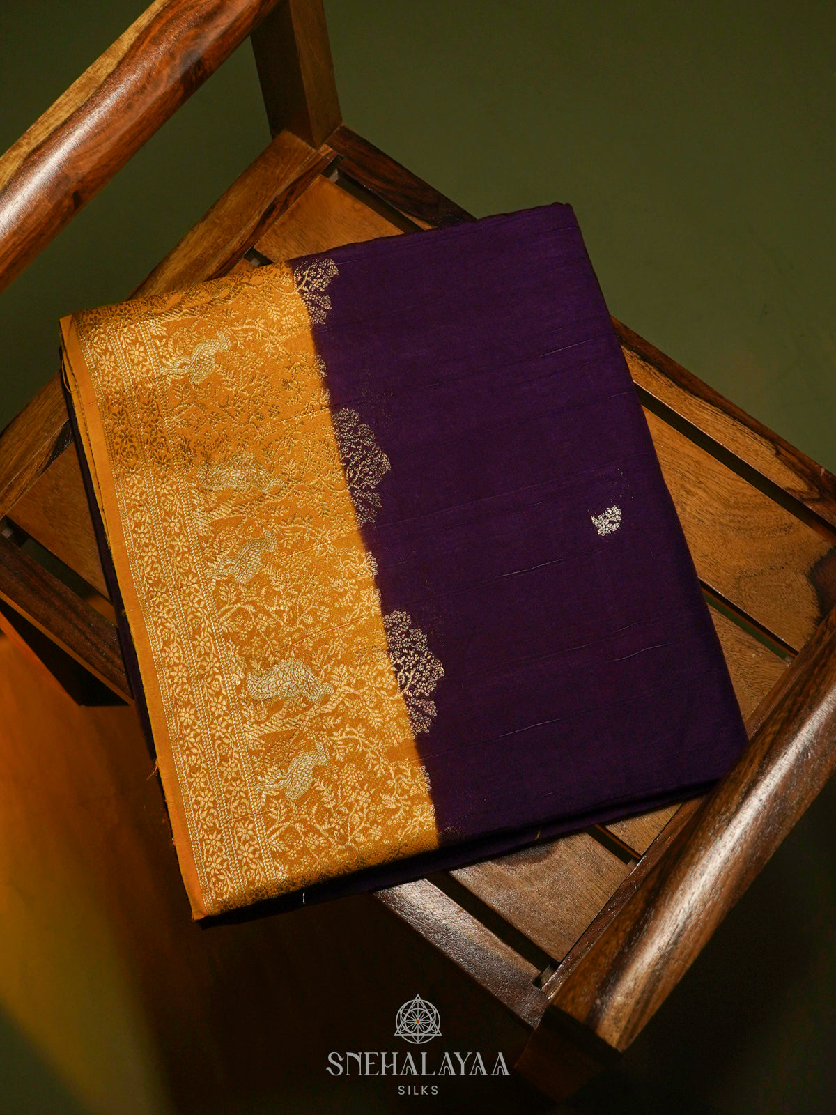 Purple Banaras Silk Saree