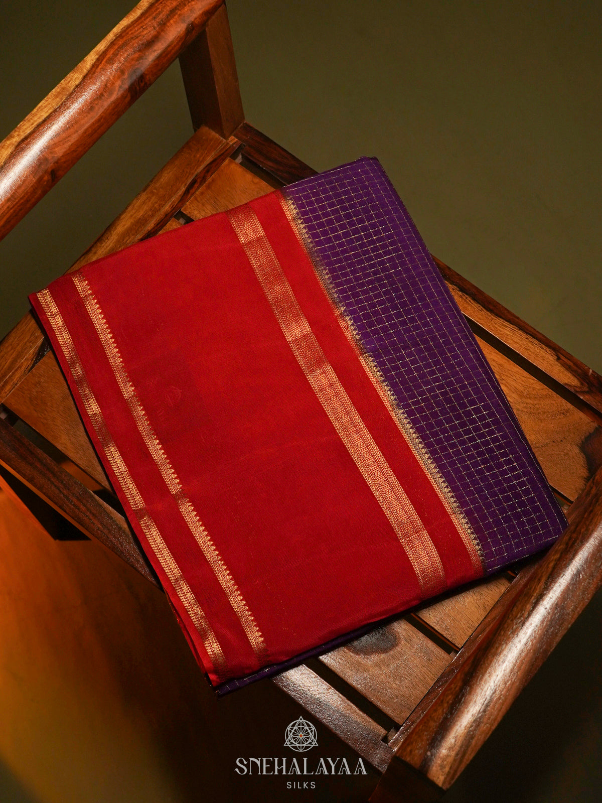 Purple Banaras Silk Saree