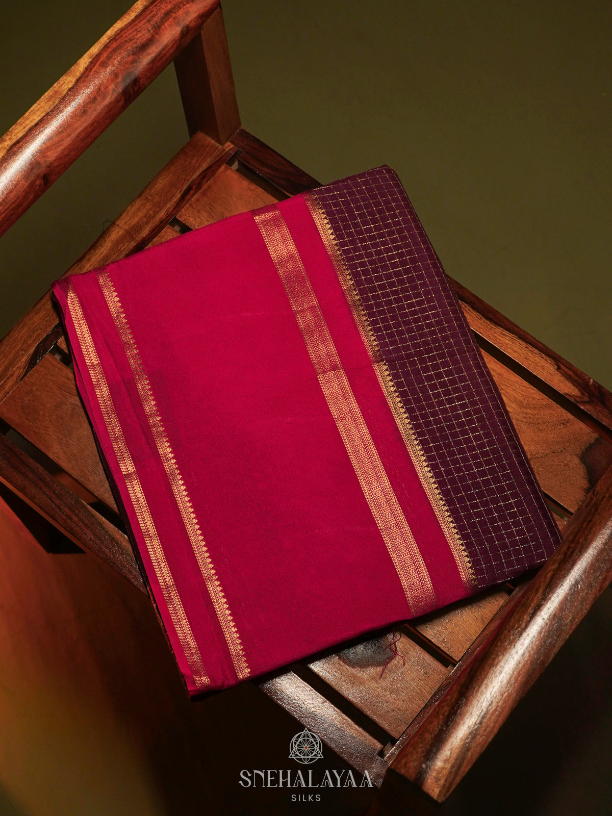 Brown Banaras Silk Saree