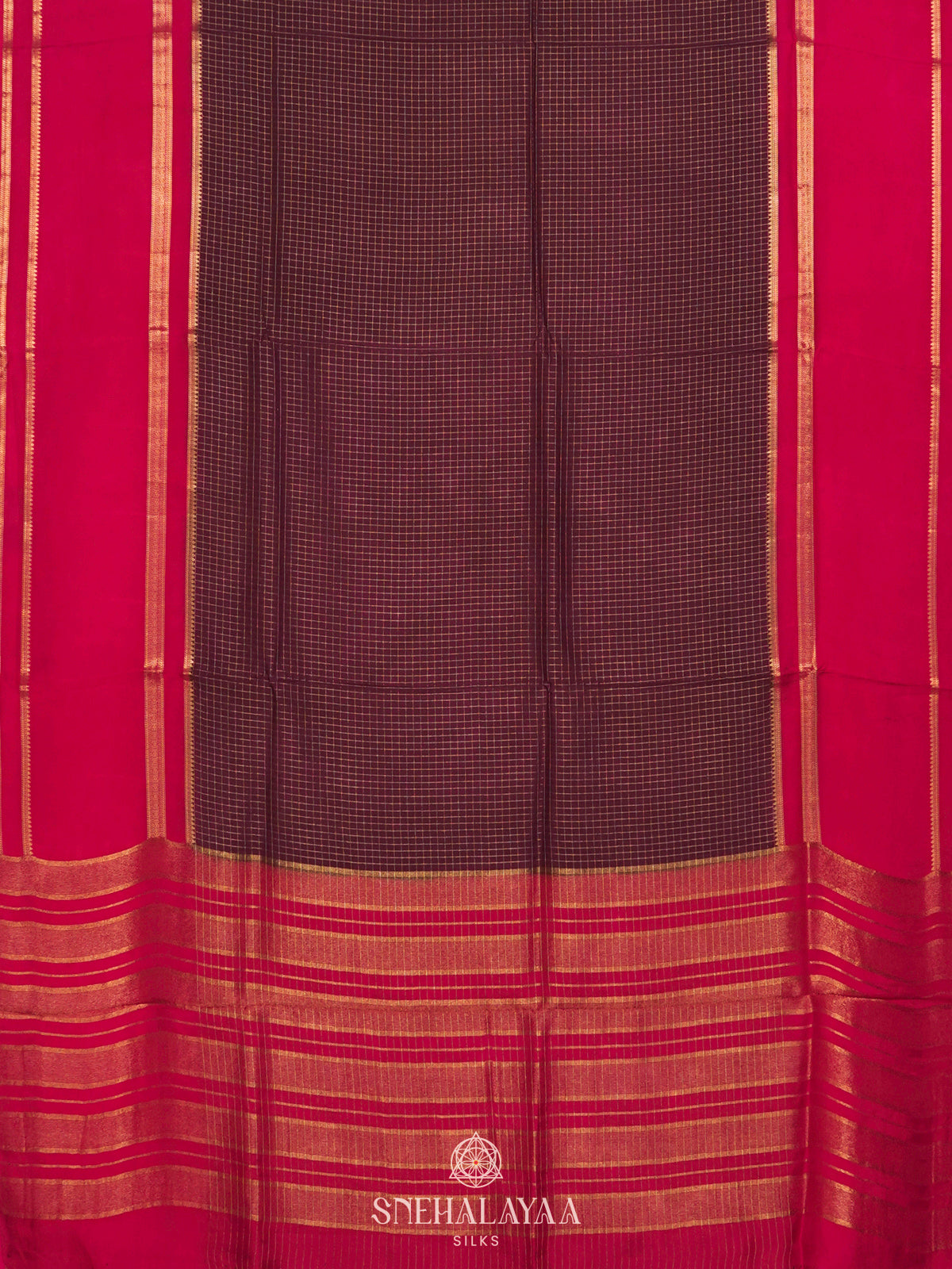 Brown Banaras Silk Saree