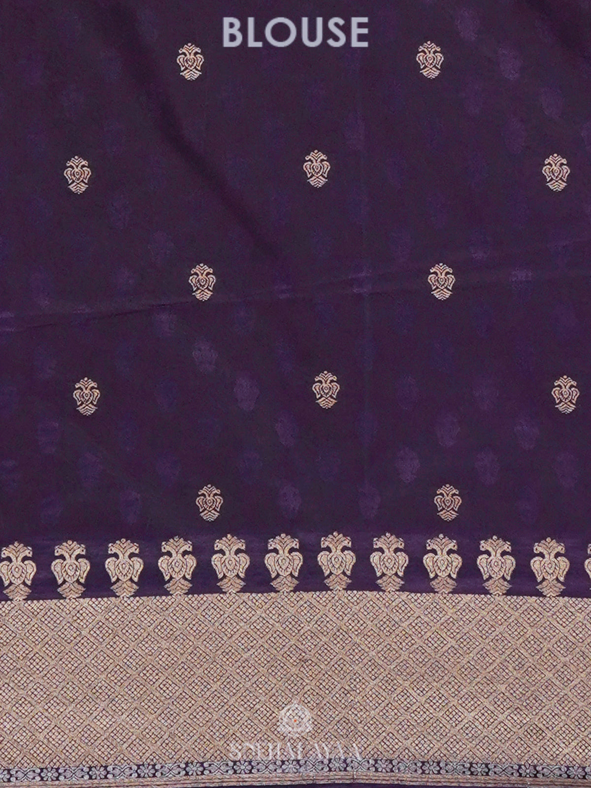 Purple Satin Saree