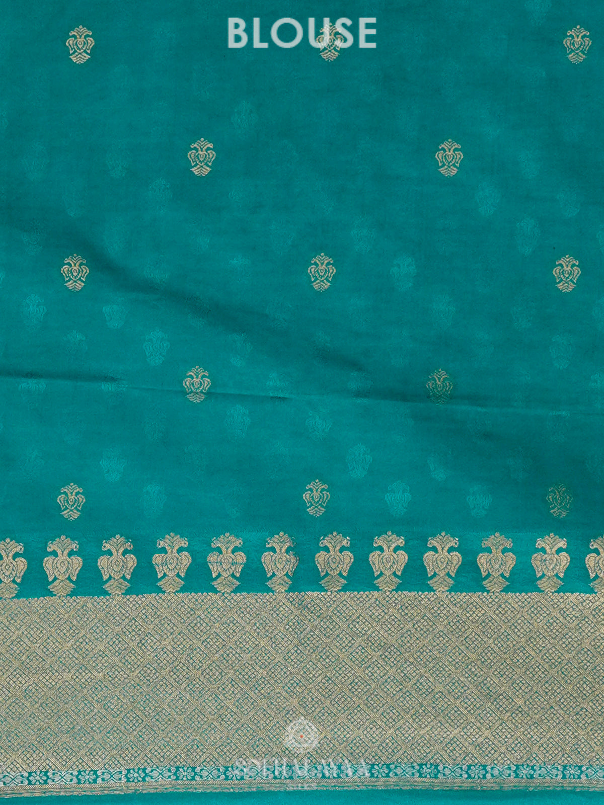 Teal Green Satin Saree