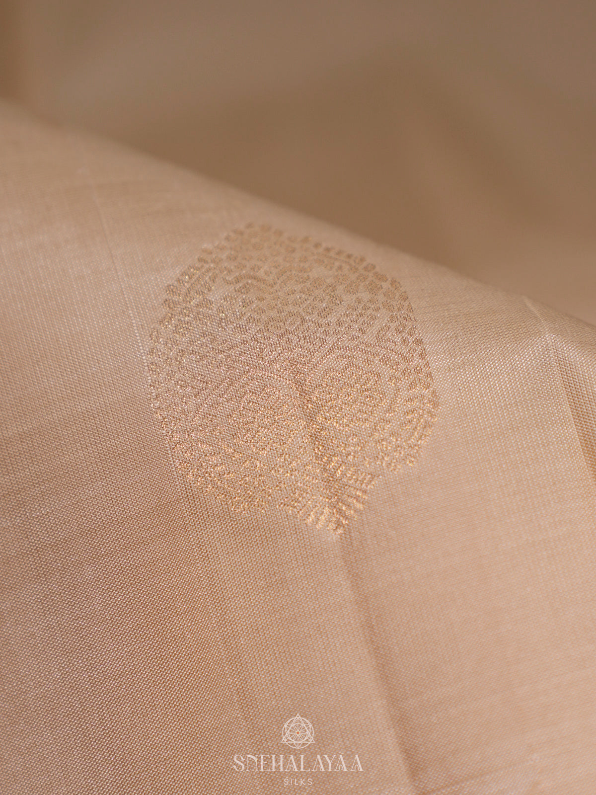 Cream Kanjivaram Silk Saree