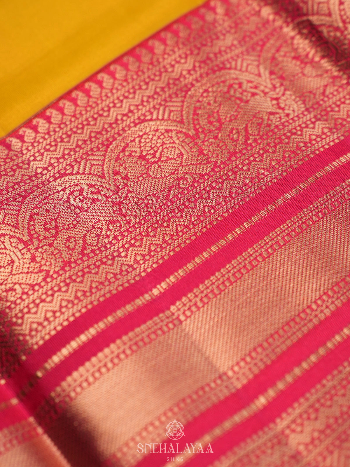 Yellow Kanjivaram Silk Saree