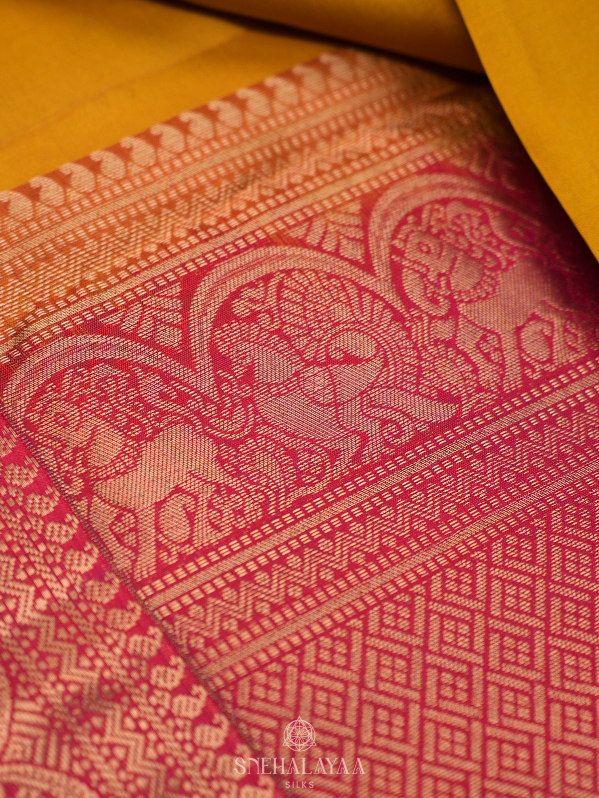 Yellow Kanjivaram Silk Saree