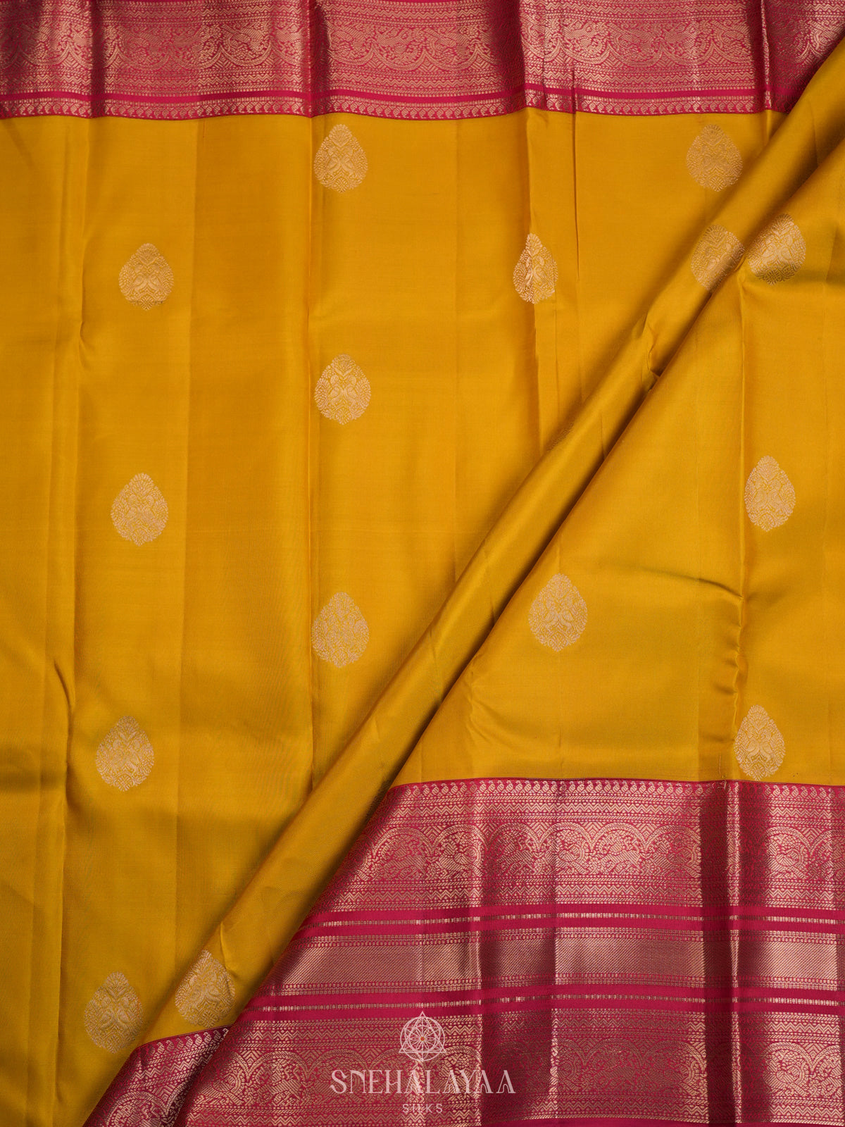Yellow Kanjivaram Silk Saree