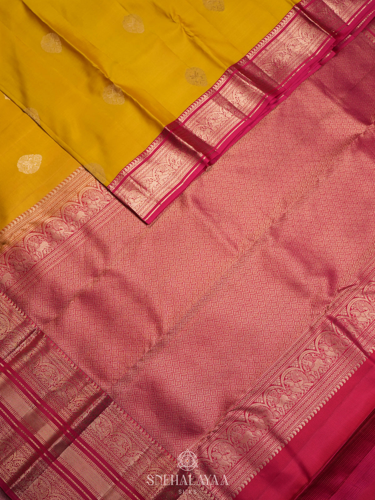 Yellow Kanjivaram Silk Saree