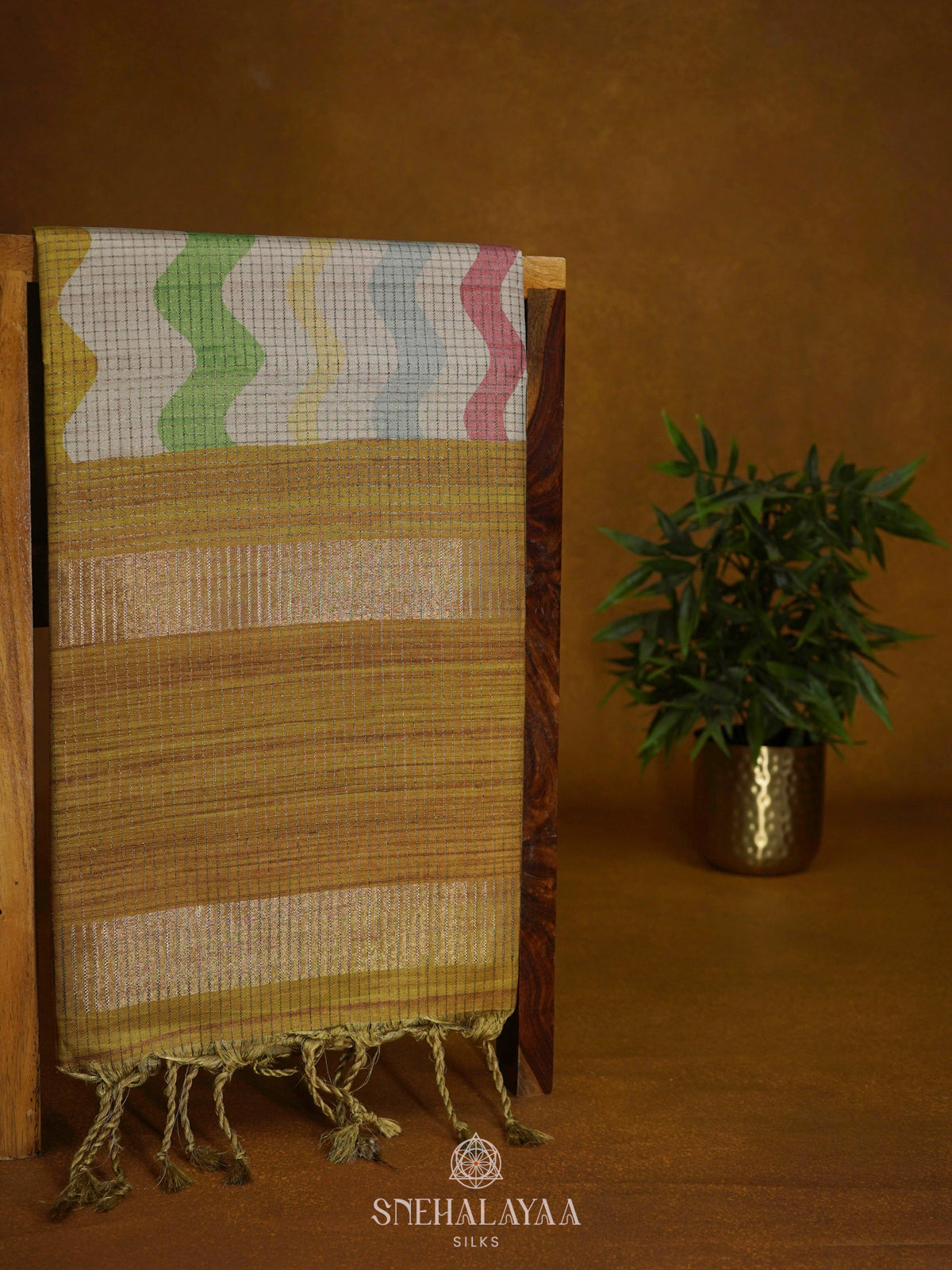 Multicolour Tussar Saree