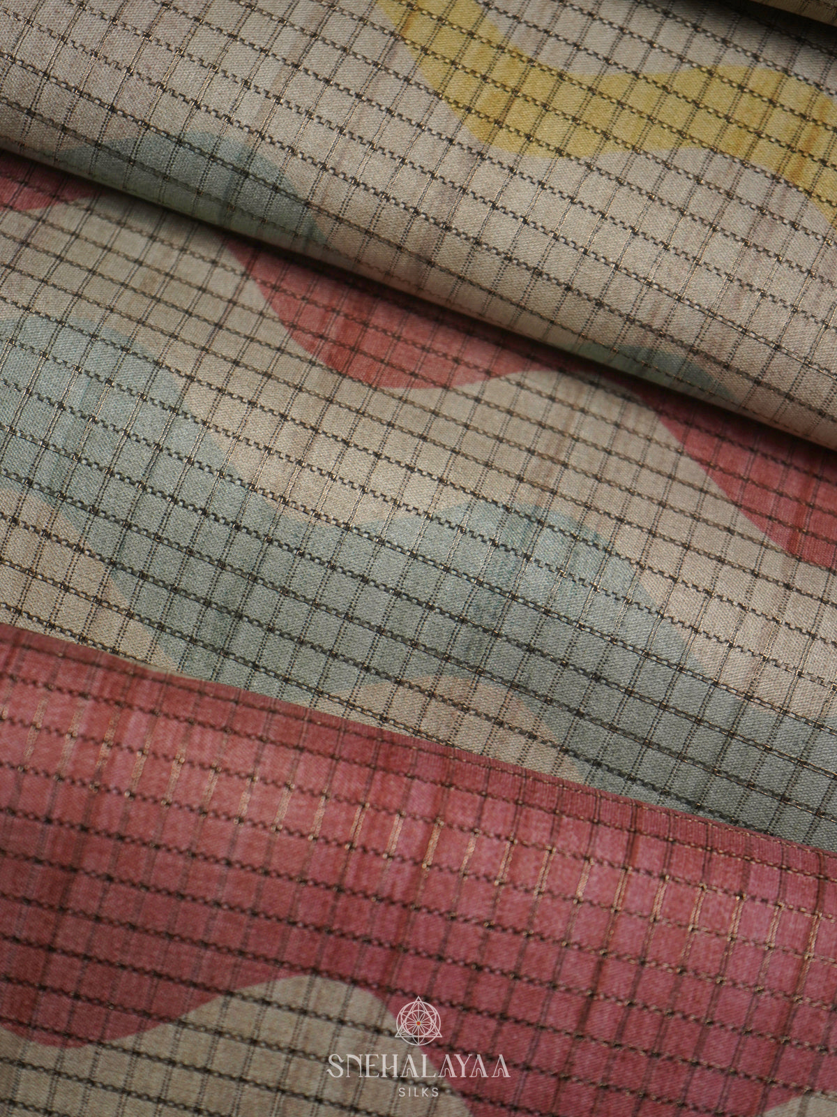 Multicolour Tussar Saree