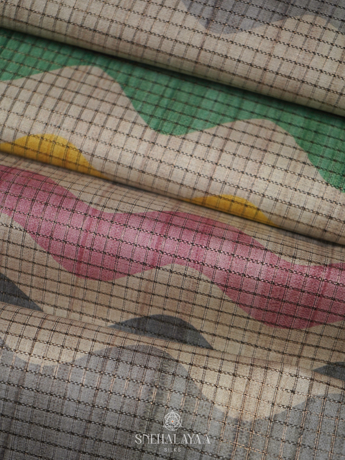 Multicolour Tussar Saree