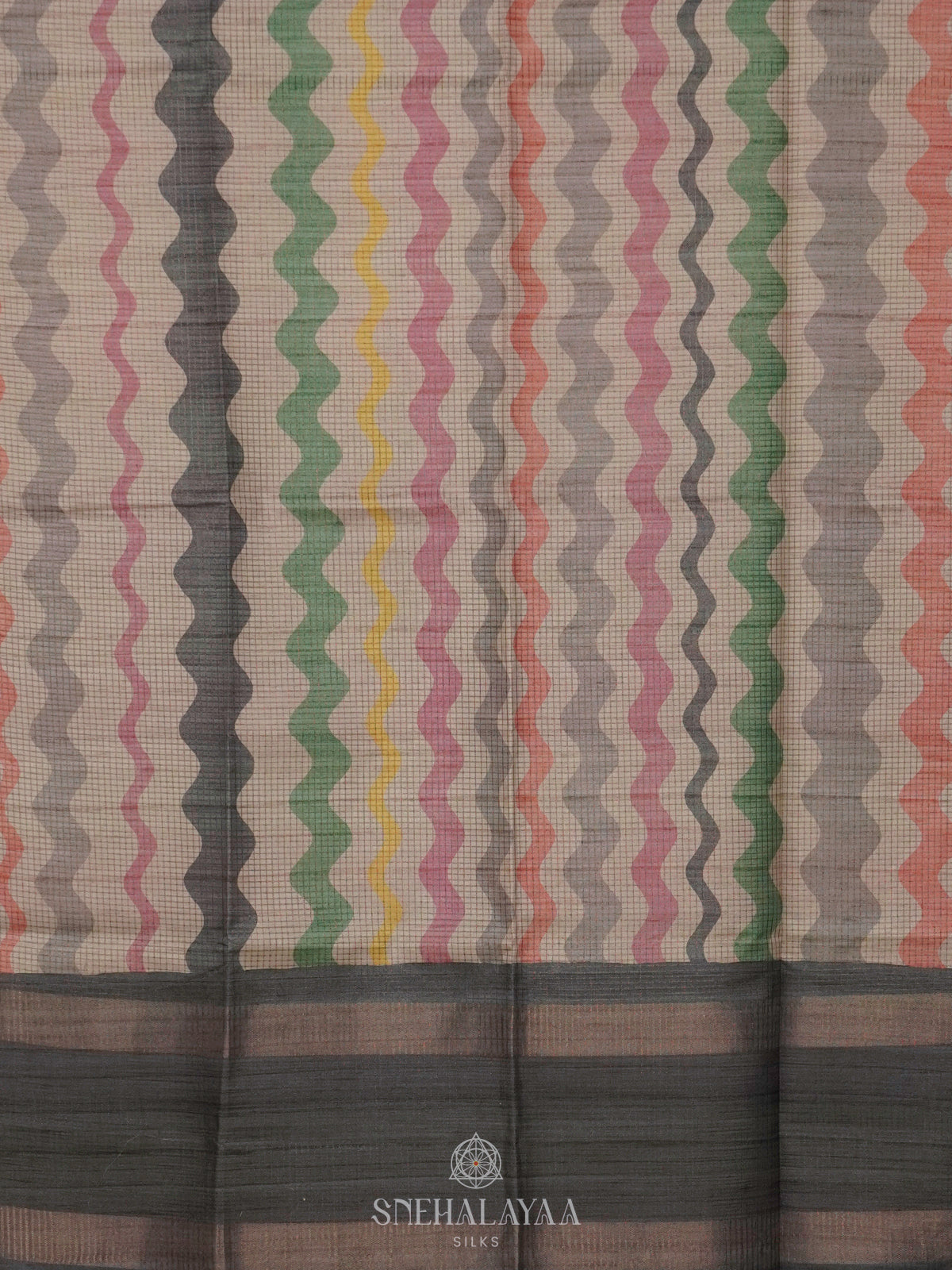 Multicolour Tussar Saree