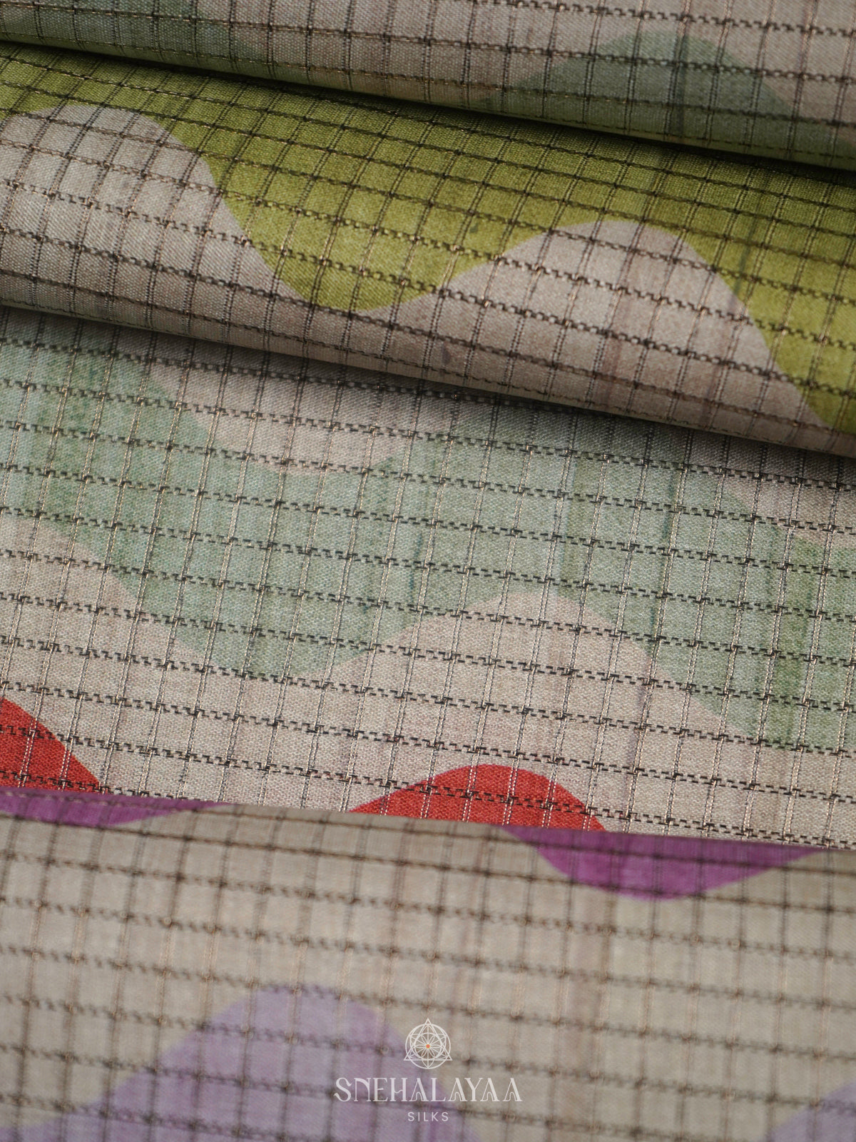 Multicolour Tussar Saree